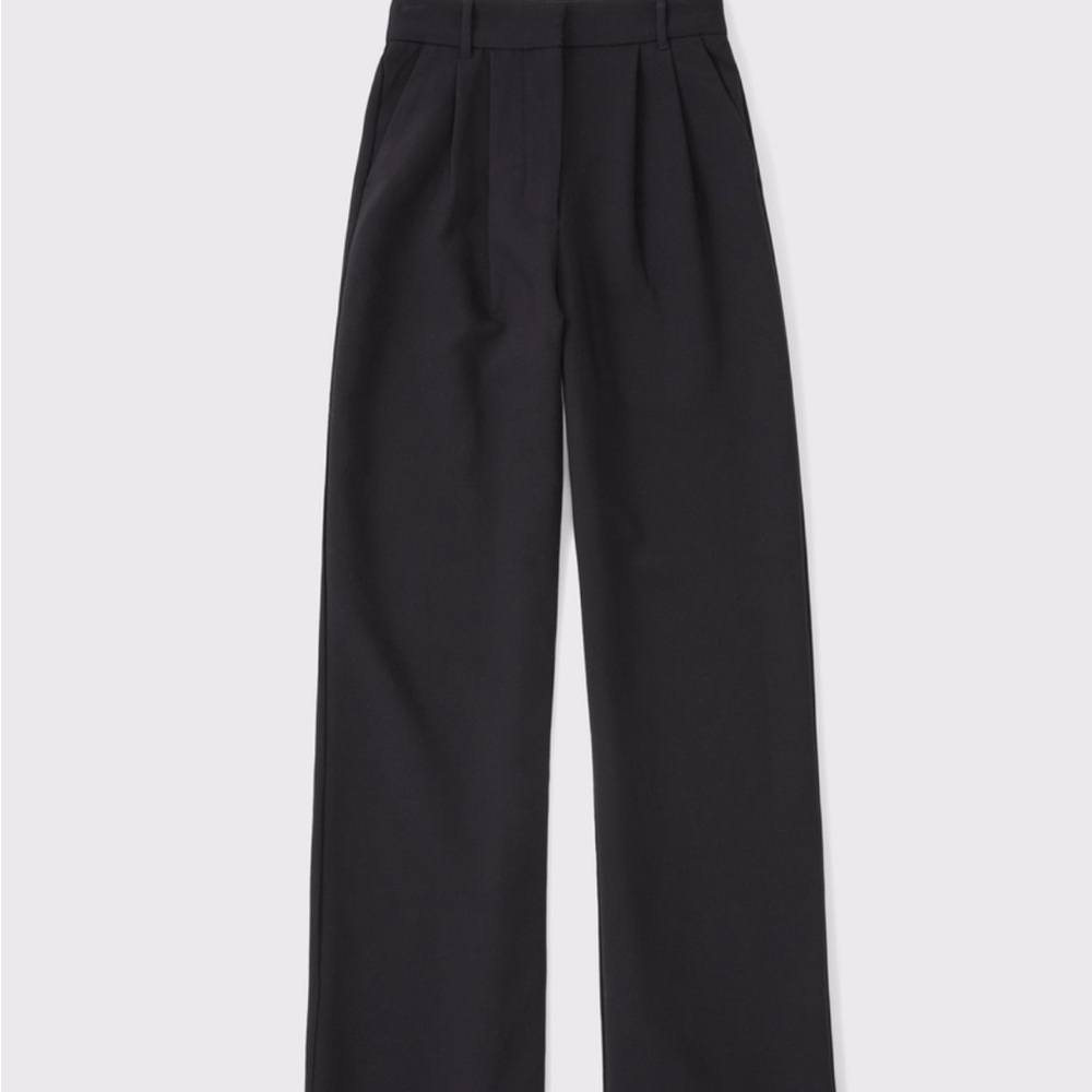 Abercrombie & Fitch Black Wide-Leg Trousers - Picture 5 of 8